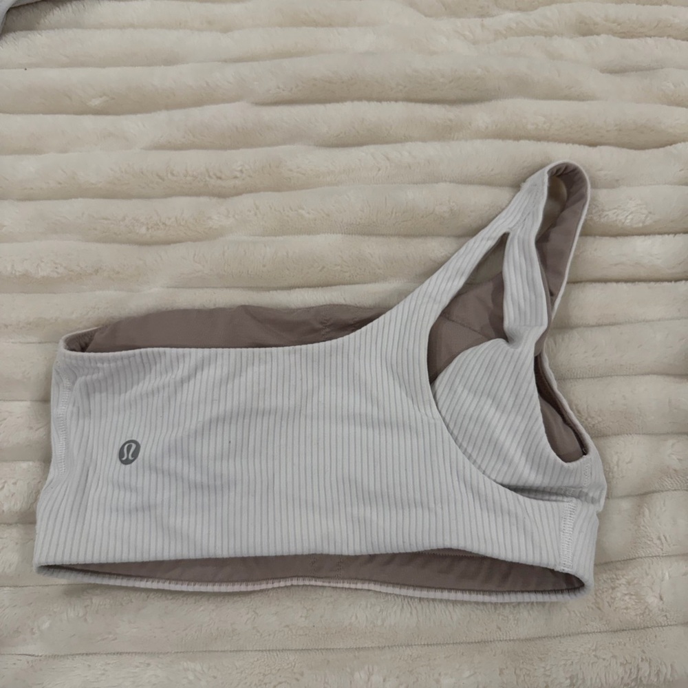 lululemon athletica Women's white Ribbed Sports Bra